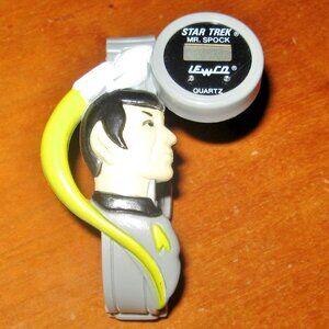 Vintage Star Trek Mr. Spock Quartz LCD Wrist Watch 1986 LEWCO Paramount Pictures